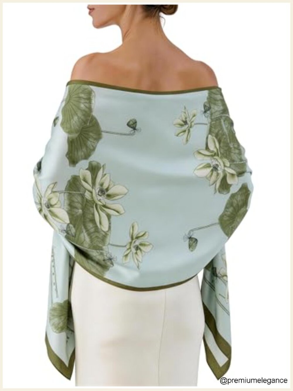 Elegant Long Chiffon Shawl Silk-Like Formal Wrap Scarf Lightweight Gift